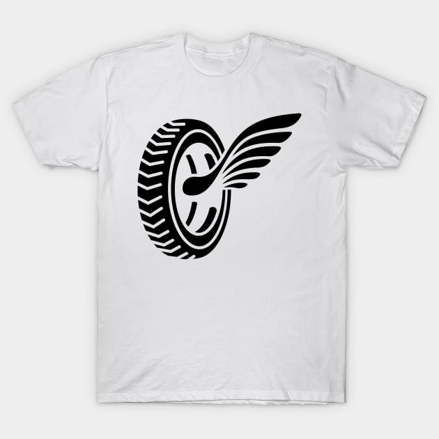 Car badge tires and wings T-Shirt by GetThatCar